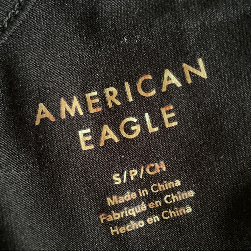 NWOT American Eagle Ruched Boat Neck Sleeveless Tank Top in Black size small - Picture 6 of 8